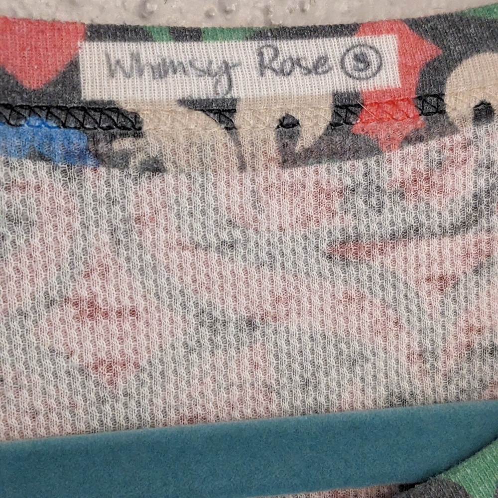 Whimsy Rose Squirrel Pattern Waffle Knit Long Sle… - image 5